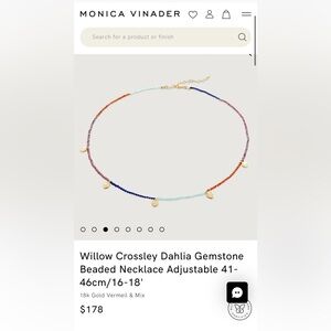 ✨NEW IN BOX✨ Willow Crossley Dahlia Gemstone Beaded Necklace